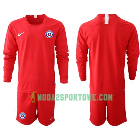 Koszulka Chile Dziecięcy Domowe Stroje Piłkarskie 2018/19 Długi Rękaw